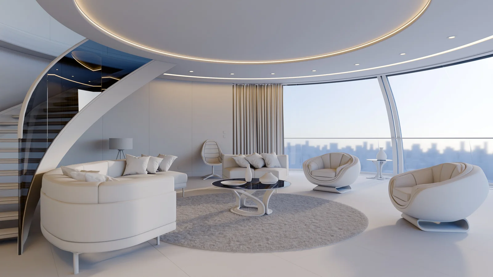 Modern Purple Living Room screenshot 8