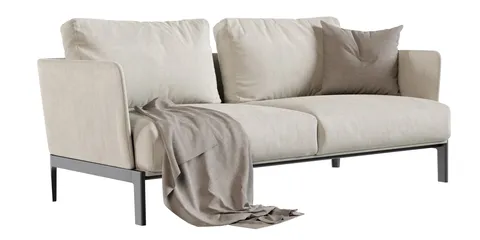 Modern Sofa With Blanket - Blender 3d models