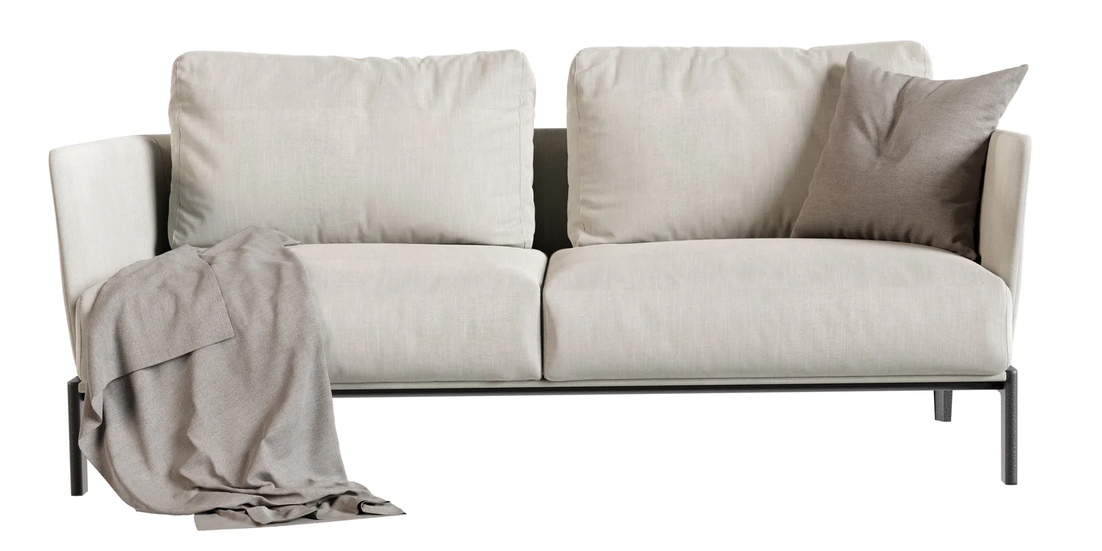 Modern Sofa With Blanket screenshot 2