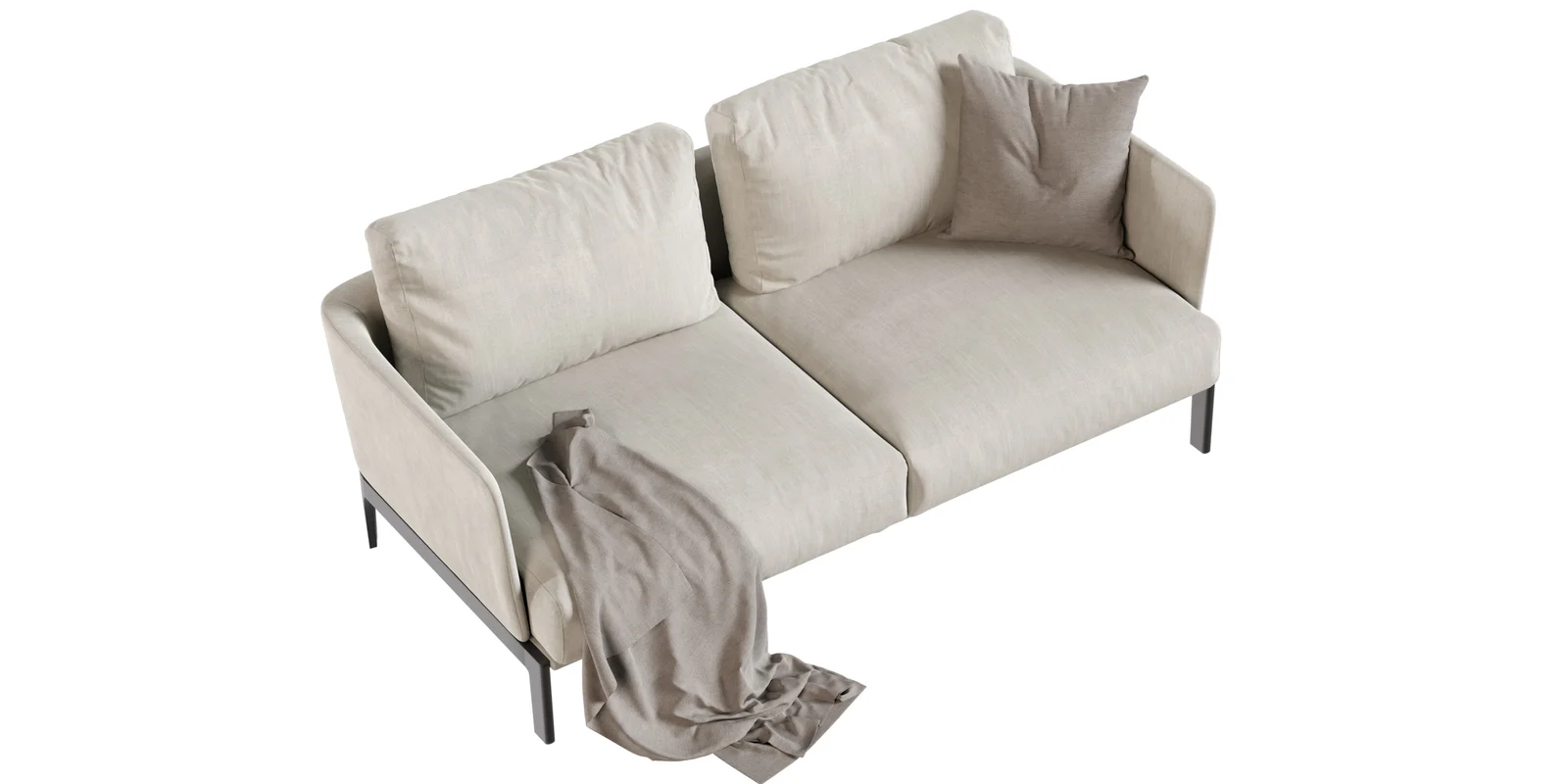 Modern Sofa With Blanket screenshot 3