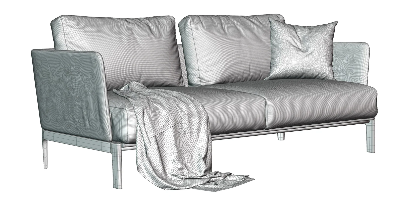 Modern Sofa With Blanket screenshot 6