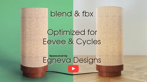 Modern Table Lamp - Blender 3d models