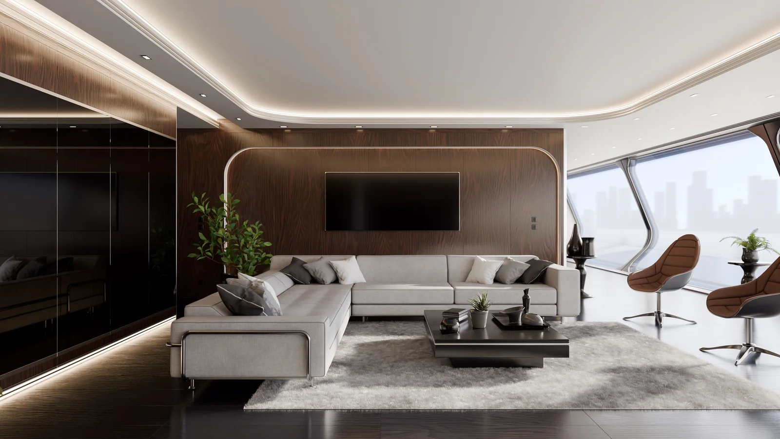 Modern Wooden Living Room screenshot 6