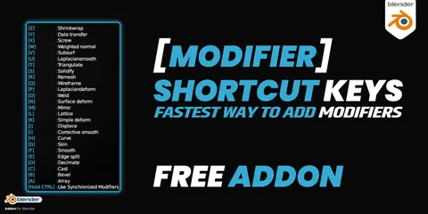 Modifier Shortcut Keys - Blender addons