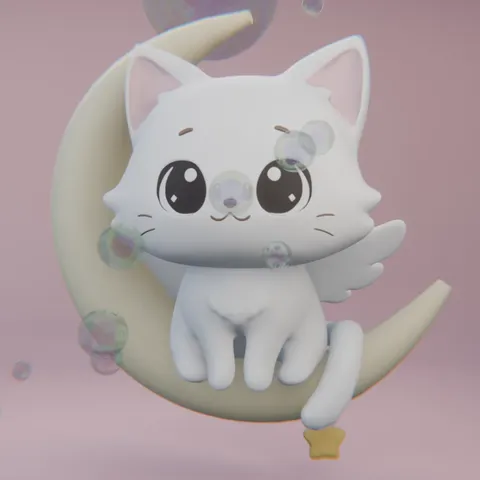 Moon Cat - Blender scenes