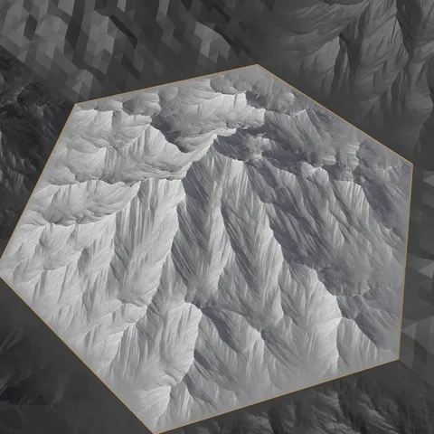 Mountain Erosion Generator - Blender geometry nodes