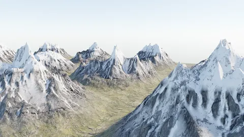 Mountains Asset Pack - Blender 3d models