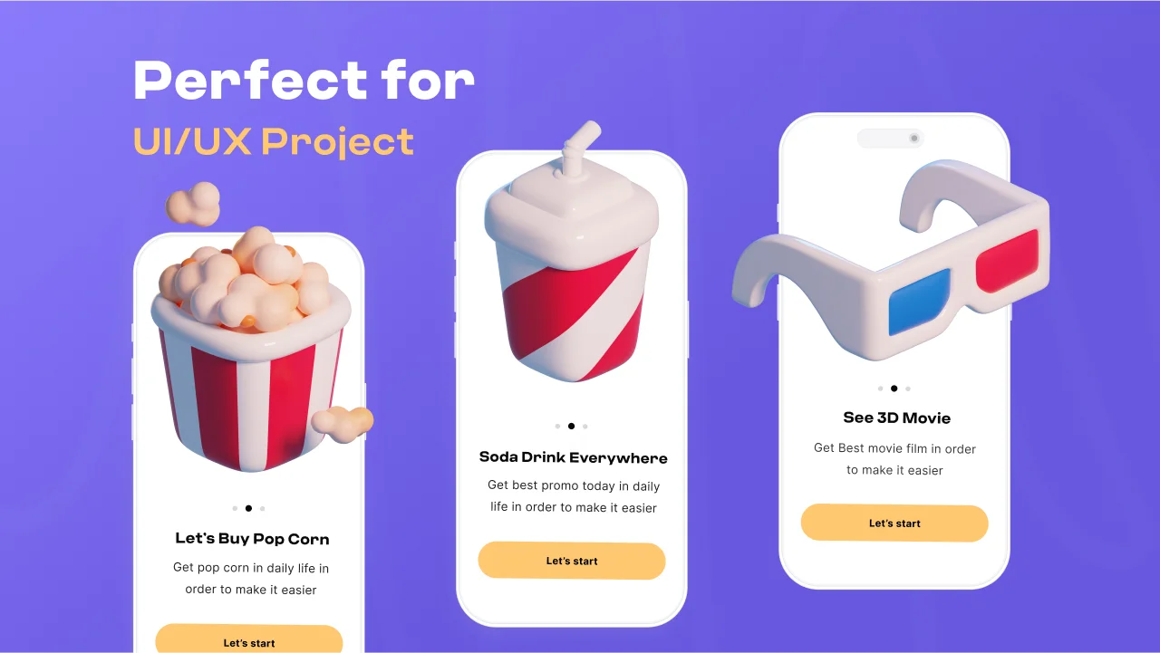 Movie & Cinema 3D Icons screenshot 5