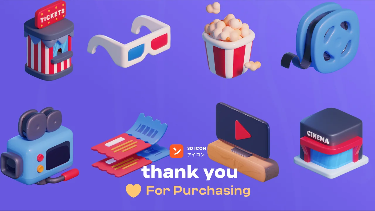 Movie & Cinema 3D Icons screenshot 8