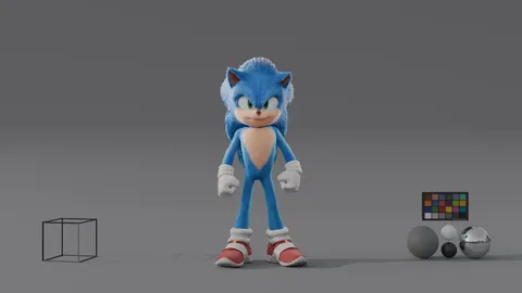 Movie Sonic the Hedgehog - Blender 3d models