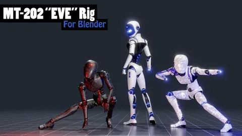 MT-202 Eve Character Rig - Blender 3d models