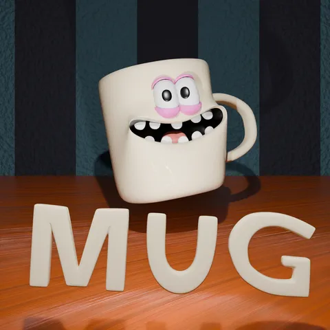 Martha Video Rigged Mug - Blender 3d models