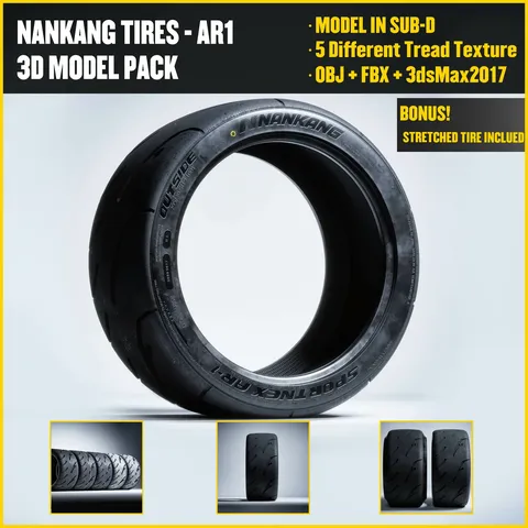 Nankang AR-1 Tires - Blender 3d models