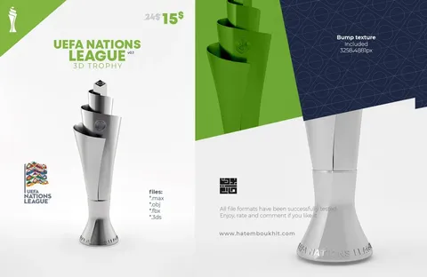 Nations League Trophy - Blender 3d models