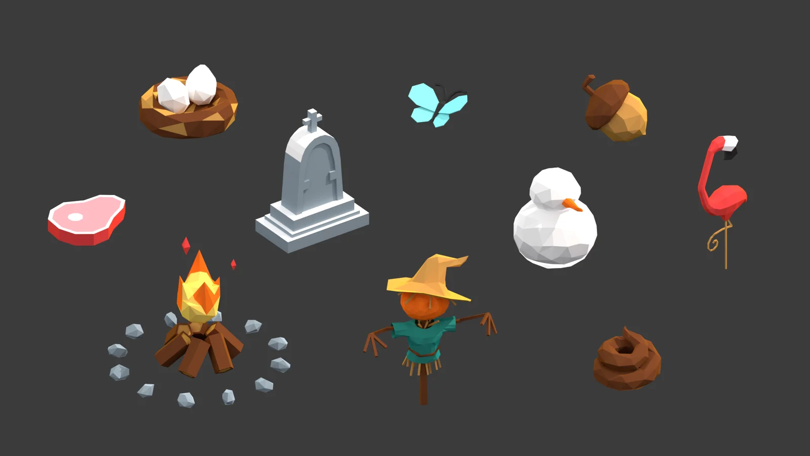 Nature Low Poly Asset Pack screenshot 2