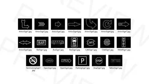 Neon Signs Sample Pack - Blender 3d models