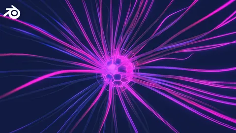 Neuron Motion Graphics - Blender geometry nodes
