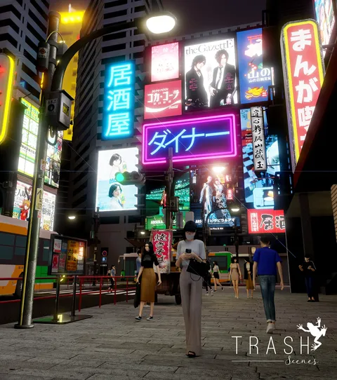 Night in Tōkyō - Blender scenes