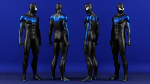 Nightwing Suit Textures - Blender textures & materials