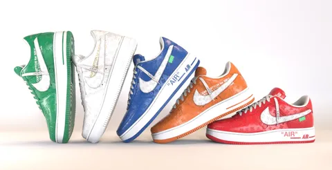 Nike Air Force 1 Louis Vuitton - Blender 3d models