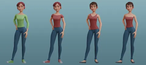 Nina - Blender 3d models