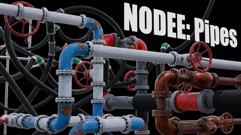 Nodee: Pipes - Blender geometry nodes