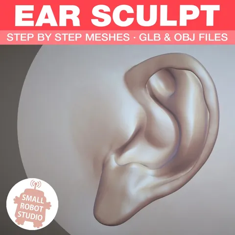 Ear Sculpting Reference Pack - Blender 3d models