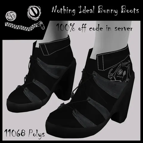 Nothing Ideal Bunny Boots - Blender 3d models