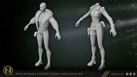 Noya Female Stylized Clothes - Blender 3d models