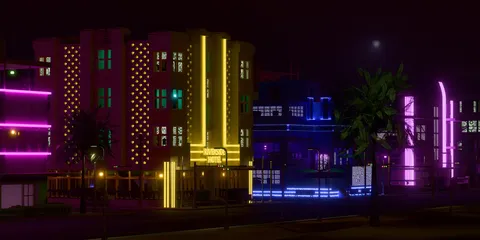 Ocean Drive Miami Scene - Blender scenes