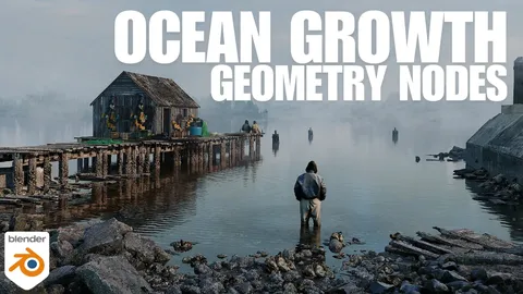 Ocean Growth - Blender geometry nodes