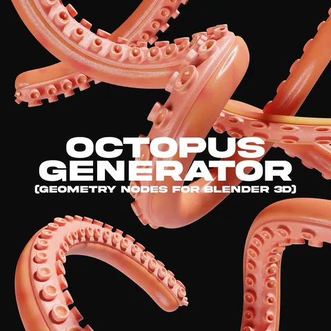 Octopus Tentacle Generator - Blender geometry nodes