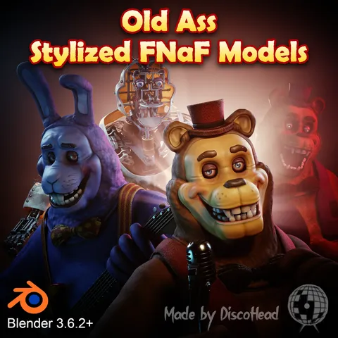 Stylized FNaF Models - Blender 3d models