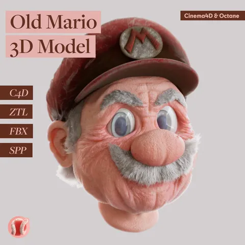 Old Mario - Blender 3d models