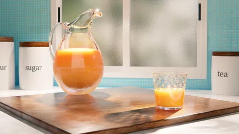 Orange Juice Scene - Blender scenes