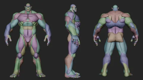Orc Character Blockout - Blender 3d models
