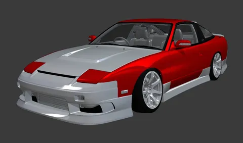 Origin Stream Kit 180SX - Blender 3d models
