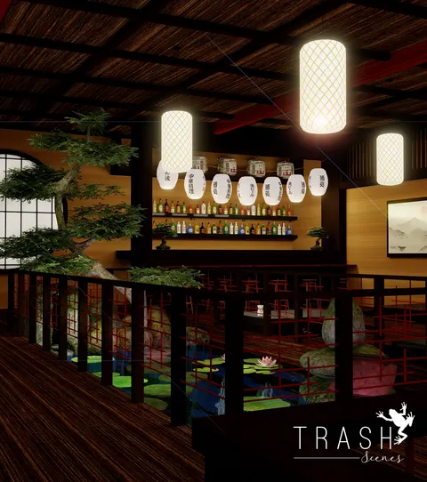 Ōsaka Restaurant - Blender scenes