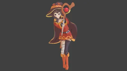 Rigged Megumin Model - Blender 3d models