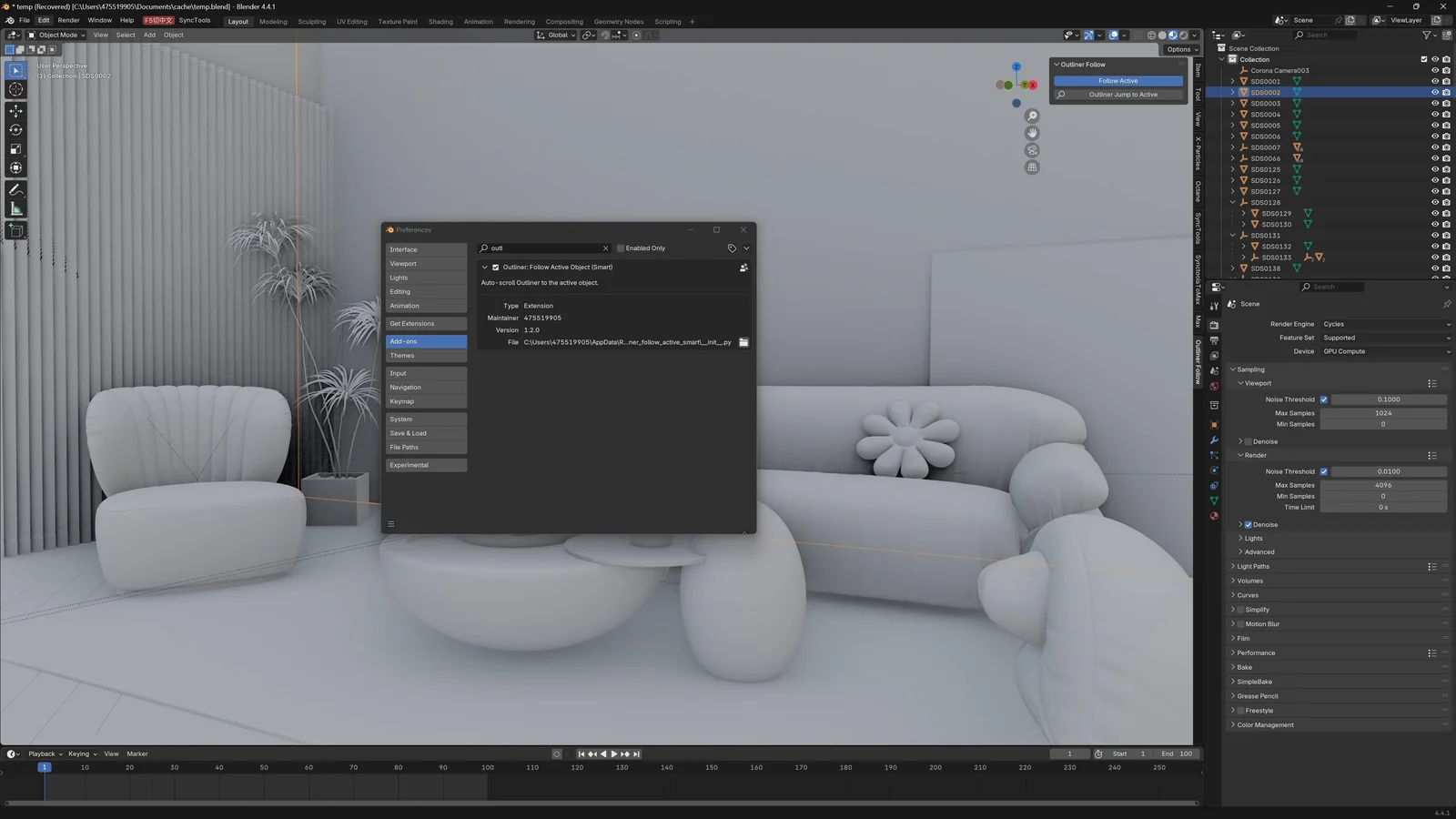 Outliner Follow Active screenshot 5