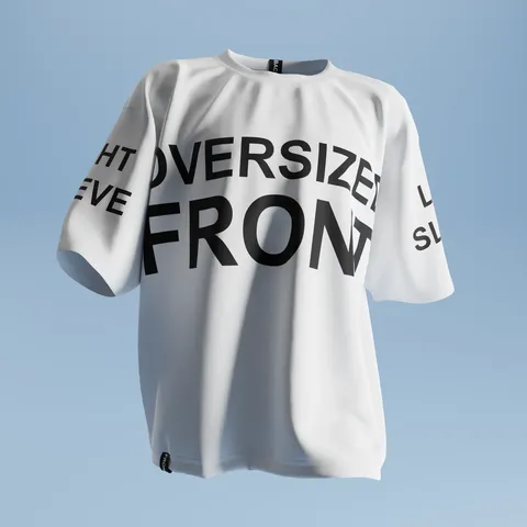 Oversized Walking T-Shirt Mockup - Blender scenes