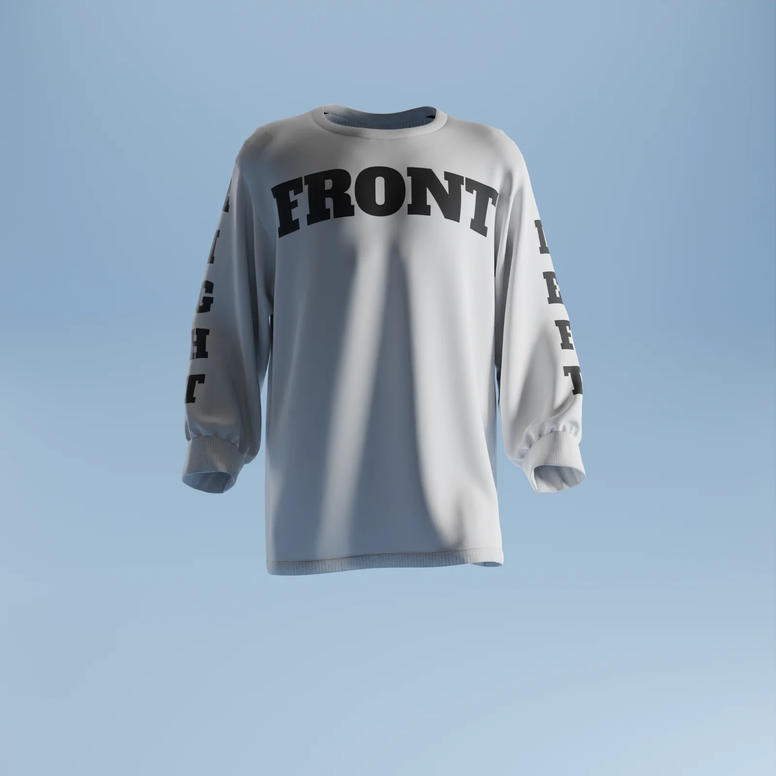 Oversized Long Sleeve T-Shirt Mockup screenshot 2