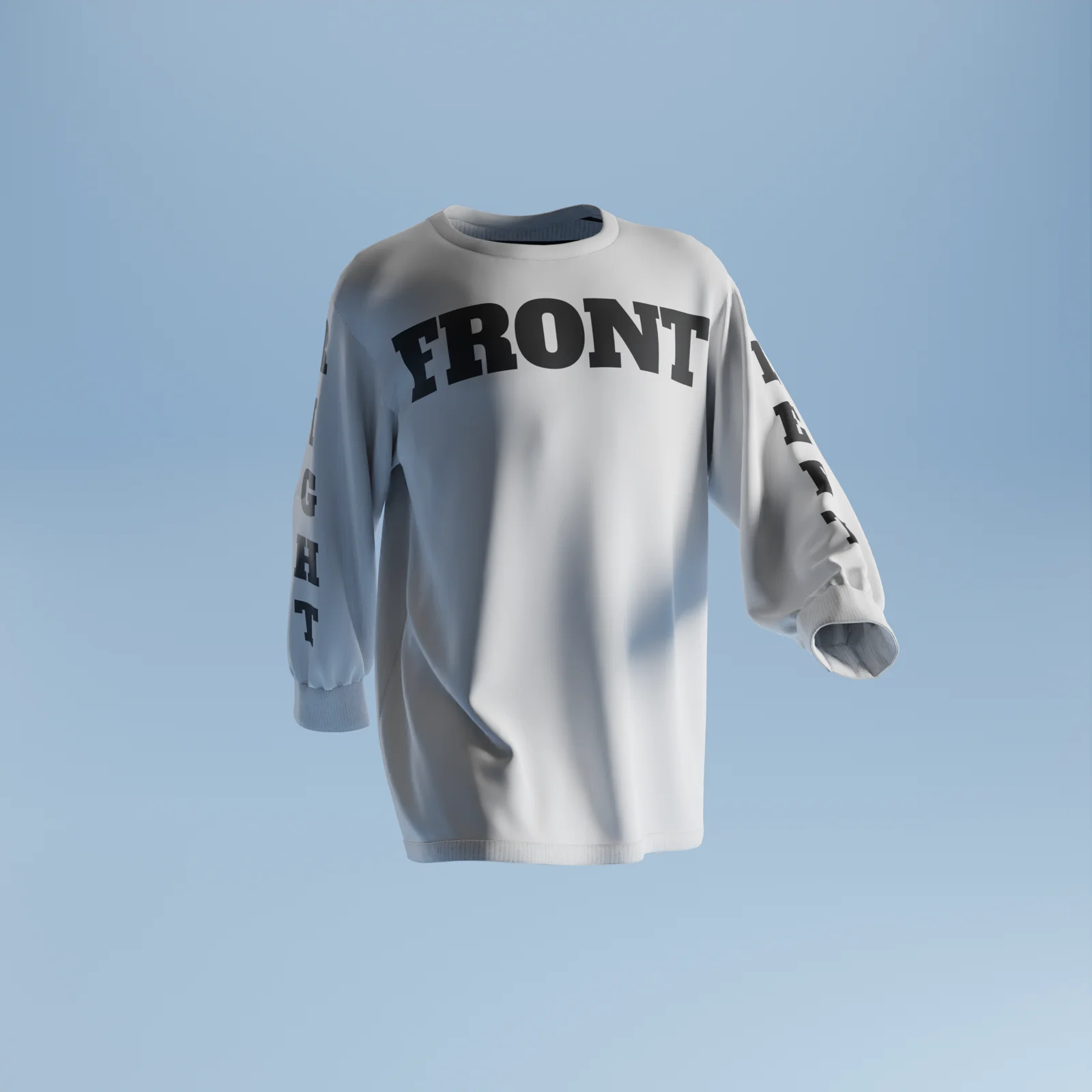 Oversized Long Sleeve T-Shirt Mockup screenshot 4