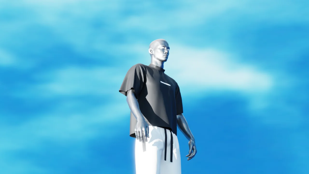 Oversized T-Shirt & Shorts Mockup screenshot 2