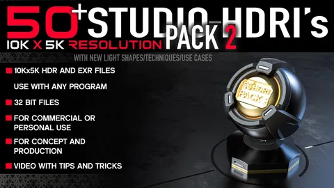 Studio HDRI Pack 2 - Blender lighting & hdris