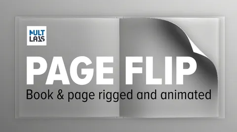Page Flip Book Rig - Blender 3d models