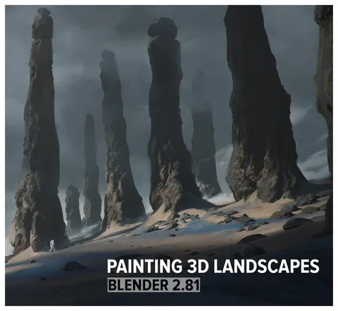 Painting 3D Landscapes - Blender tutorials & courses