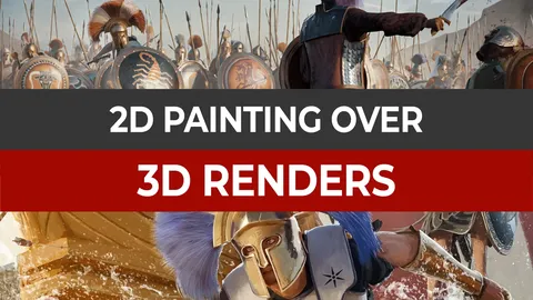 Painting Over 3D Renders - Blender tutorials & courses