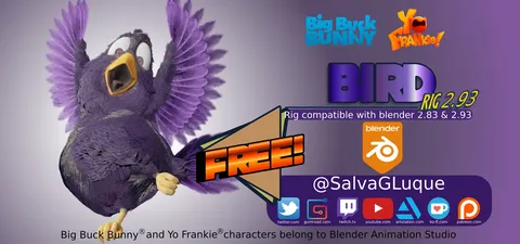 Bird Rig - Blender 3d models