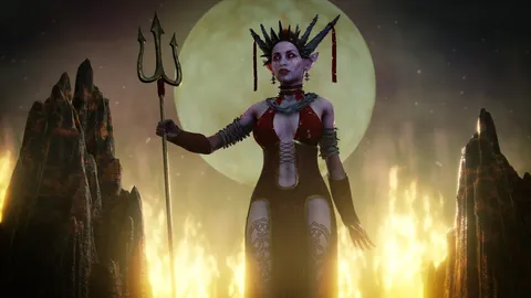 Pale Elf Demon Woman - Blender 3d models